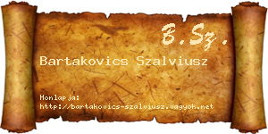 Bartakovics Szalviusz névjegykártya